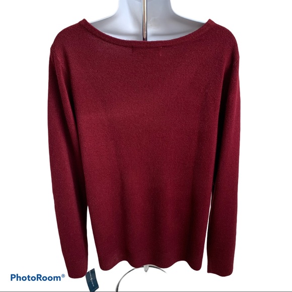 NWT Karen Scott Merlot color Sweater SzL - Picture 4 of 11